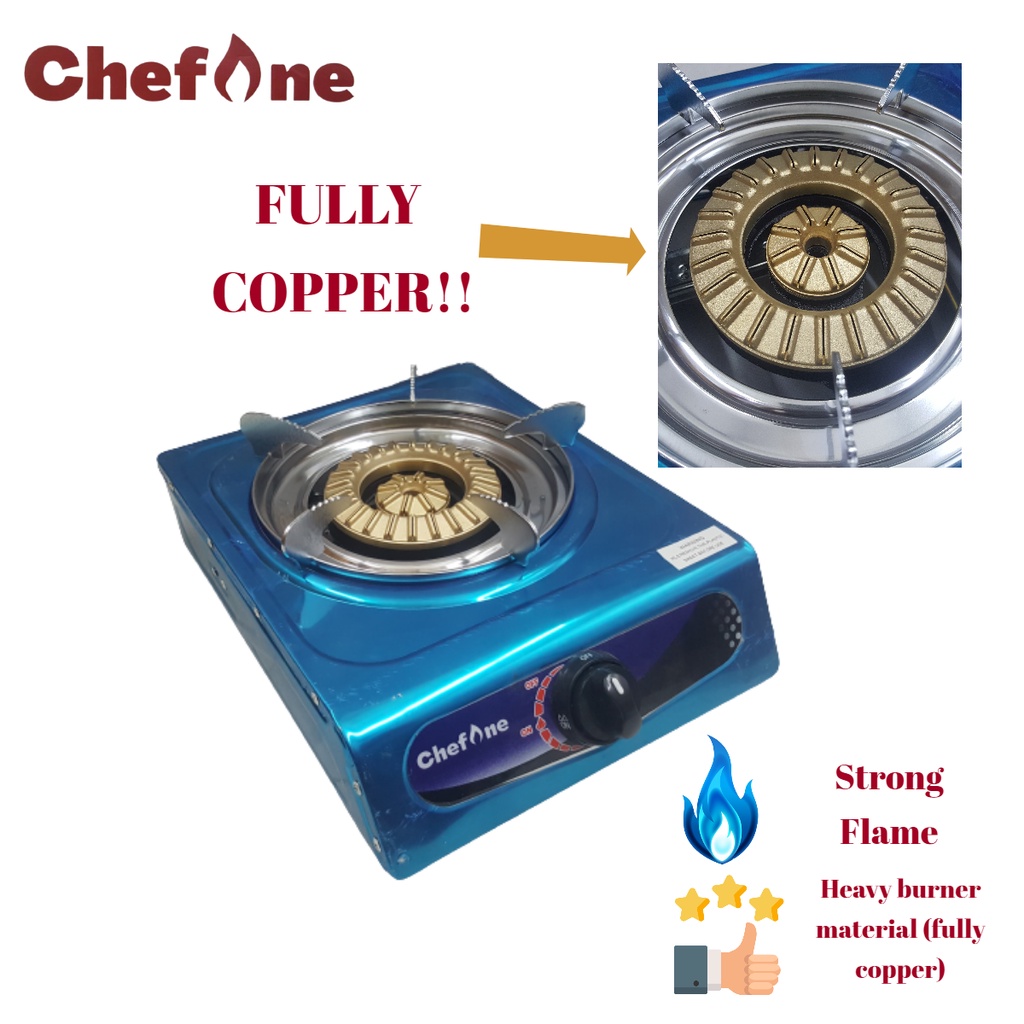 Chefone Single Gas Stove Low Price SIRIM Approve Good Flame for Kitchen