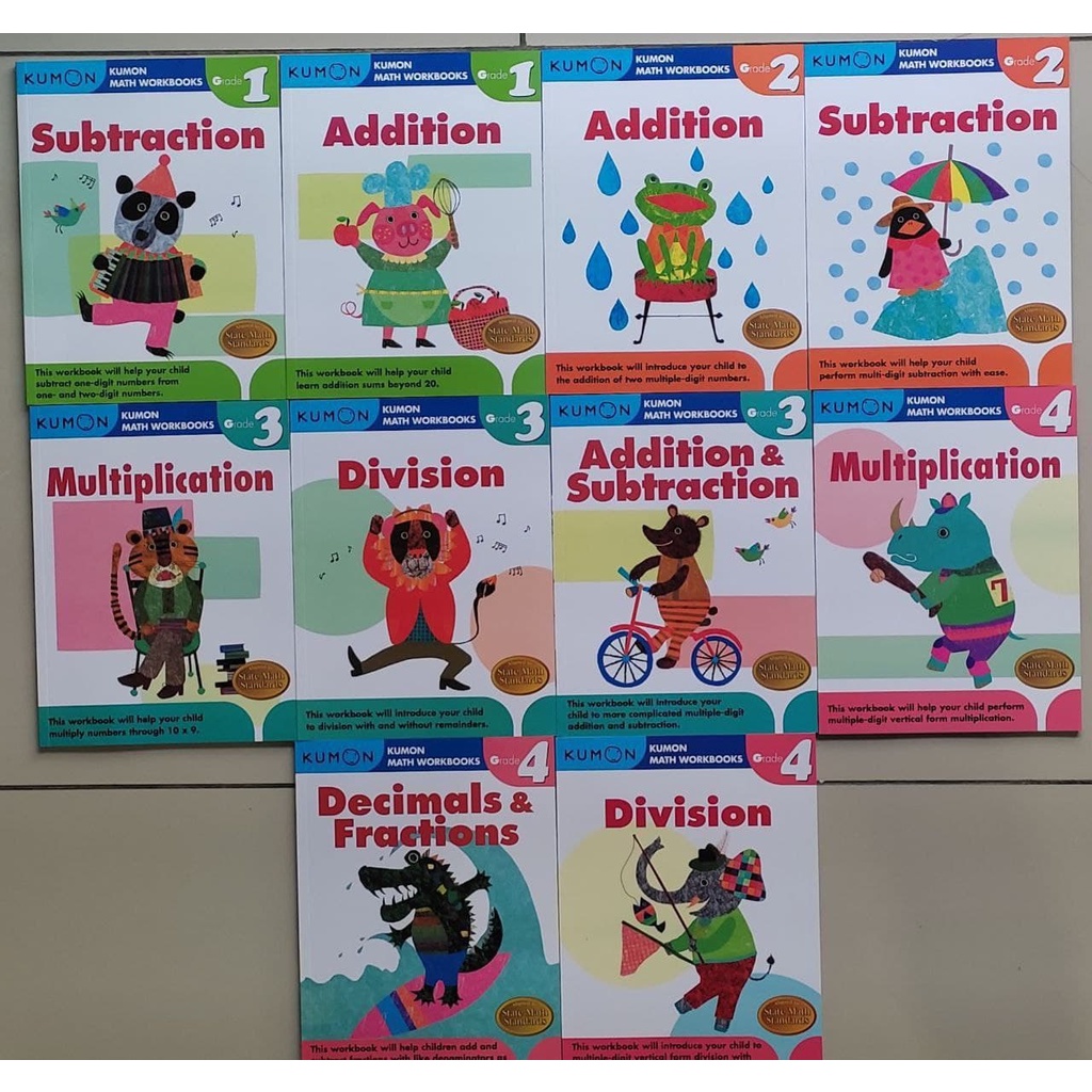 Kumon Math Workbooks 10 books | Shopee Malaysia
