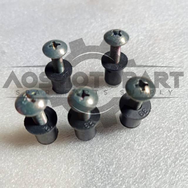 Bolts And Nuts Thin Rubber visor And body xride ninja rr 250 r25 r15