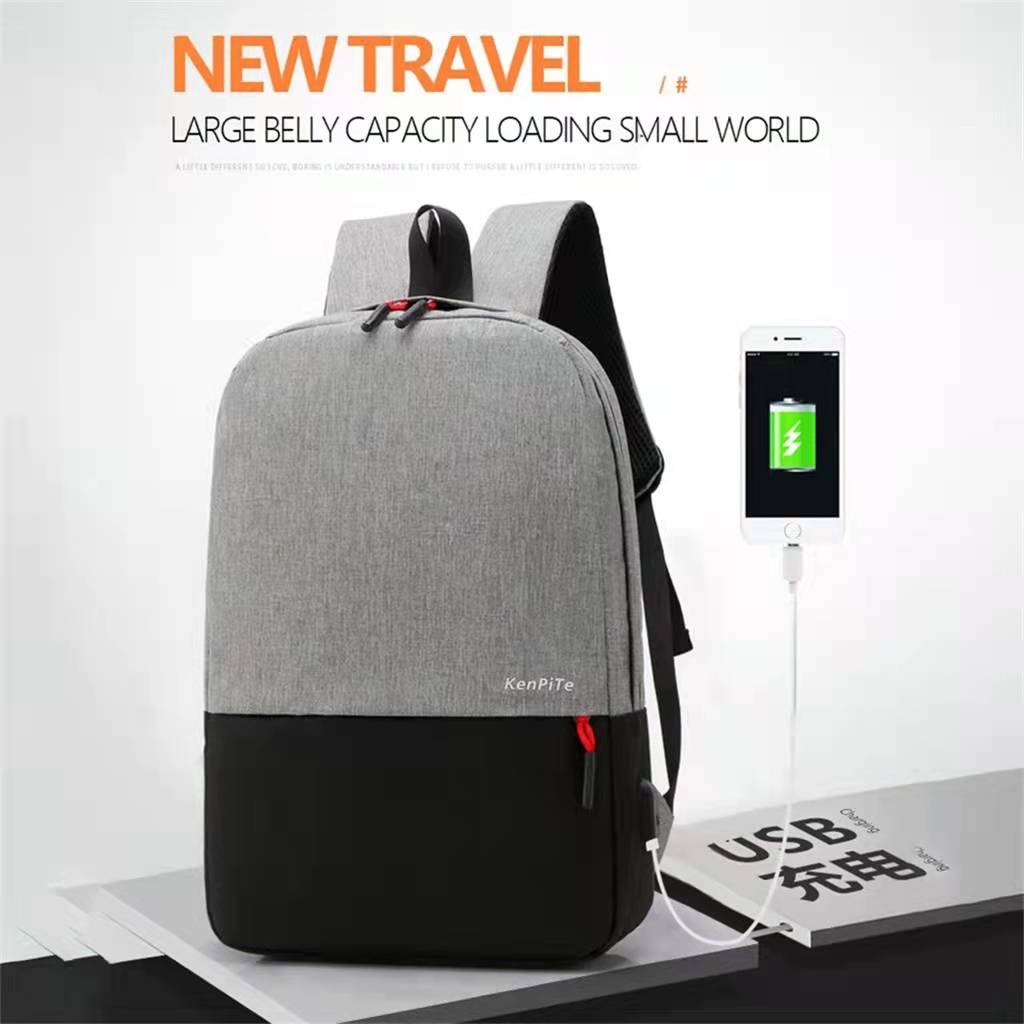 Casual Ultra Light Laptop Beg Backpack with USB Charging Port for ...