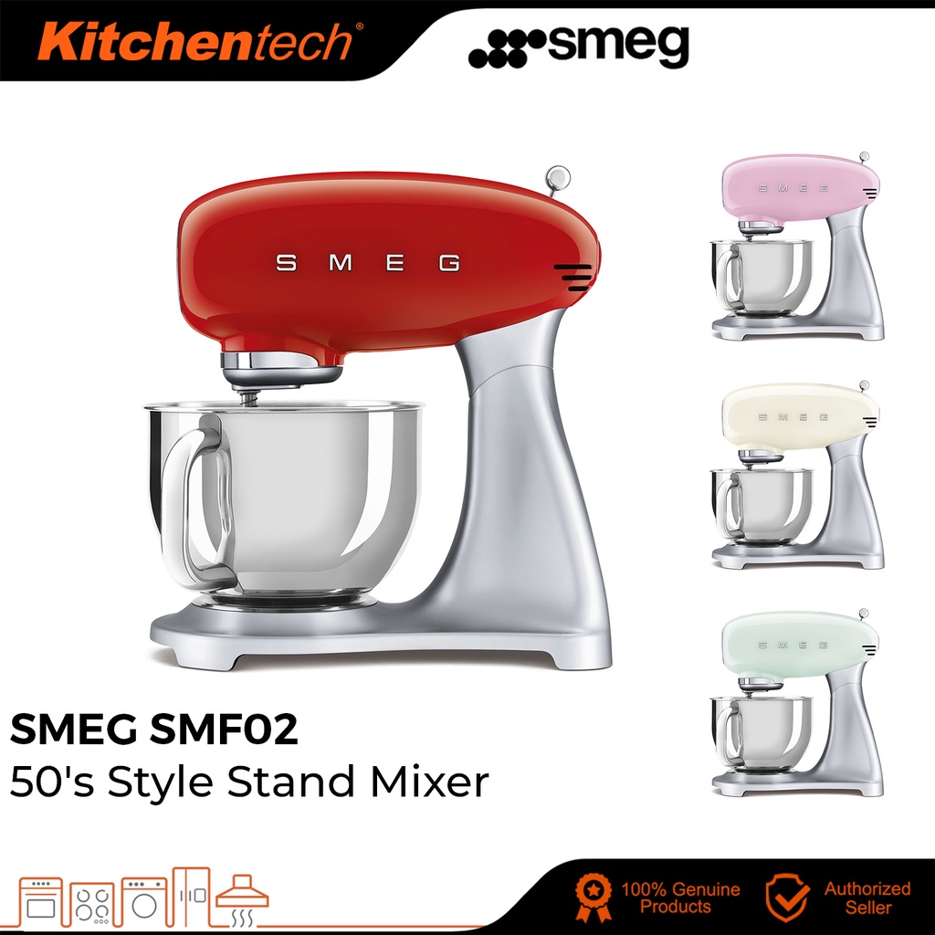 Smeg SMF02 50's Retro Style 4.8L Stand Mixer 800W Aesthetic Series (Red