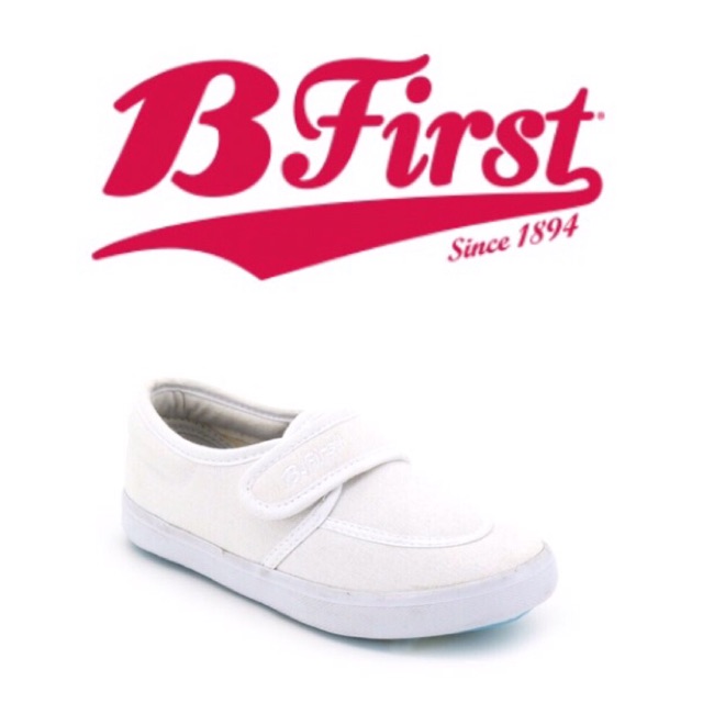 Bigbuy88 Bfirst Bata Girl Velcro White School Shoes 小中学女生白鞋 Kasut