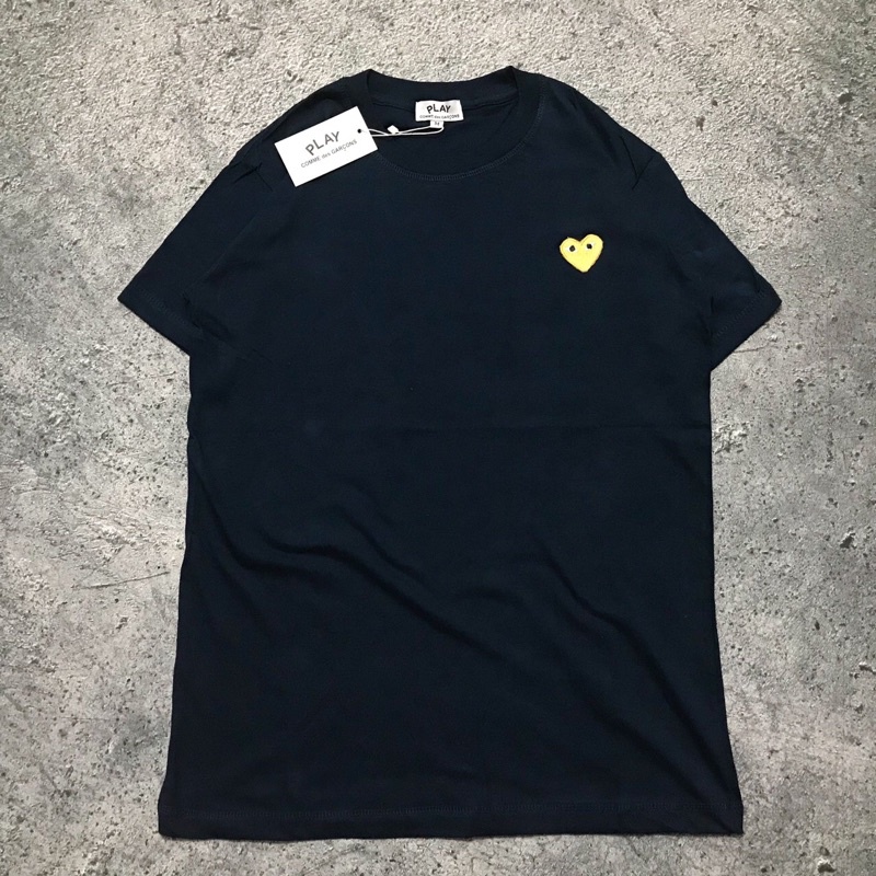 Cdg Shirt Cdg Black Gold Heart CDG Play Shirt Men's Large Black