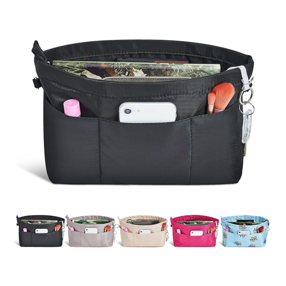 thumbnail image 2 of Detachable Purse Organizer Insert With Zipper – Gray Tote Bag Organizer – Women's 2 of 5