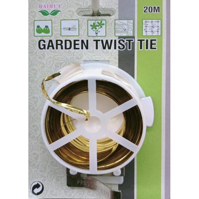 GARDEN Twist Tie 20m ( Gold ) Ikat Pancang Pokok Dawai / Dawai ikat ...