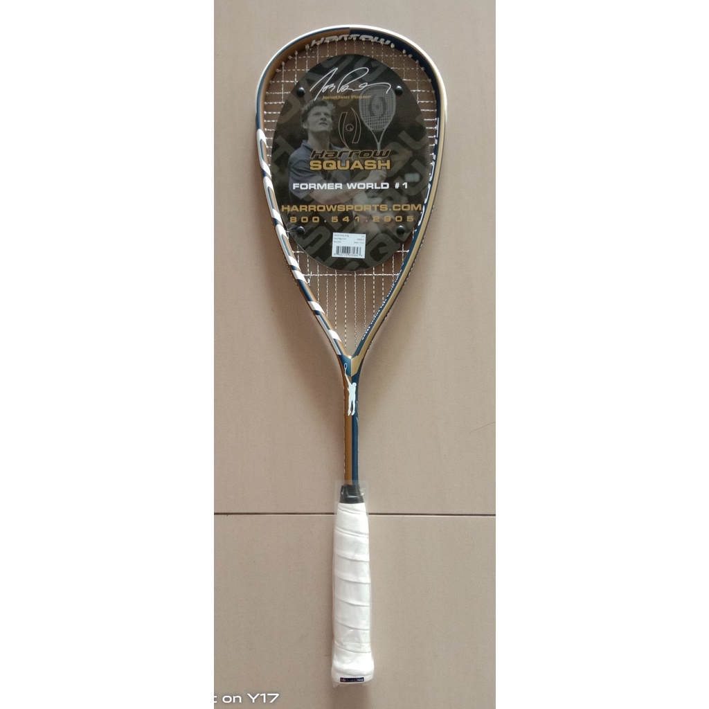 Harrow Turbo Squash Racquet, Jonathon Power Signature Edition in Navy/Vegas Gold Shopee Malaysia
