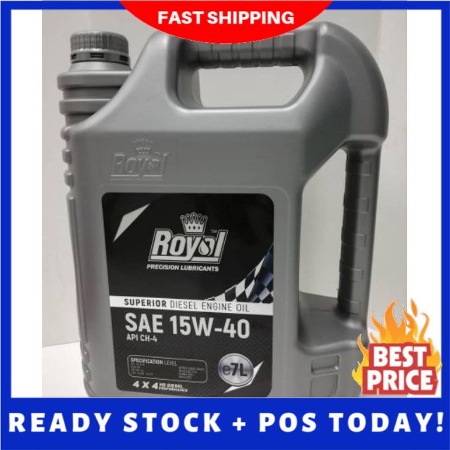 Royal Superior Diesel Engine Oil SAE 15W-40 API CH-4 7L | Shopee Malaysia