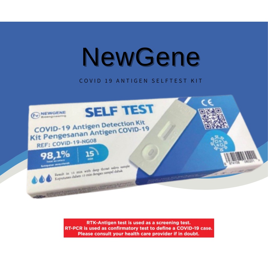 NEWGENE COVID 19 Home Self Test Rapid Antigen Kit (RTK)NEW PACKAGING