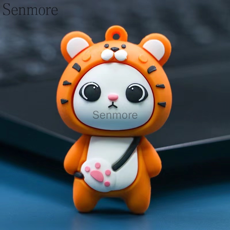 Cartoon Cute Tiger Pendrive 128GB 1TB 2TB Messenger Bag Tiger 1GB 8GB ...