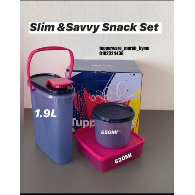 💥Tupperware Slim & Savvy Snack Set 💥 | Shopee Malaysia
