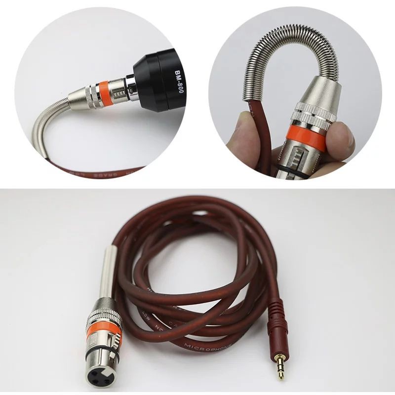Profession Condenser Microphone XLR Cable Male to Female 3.5mm Audio