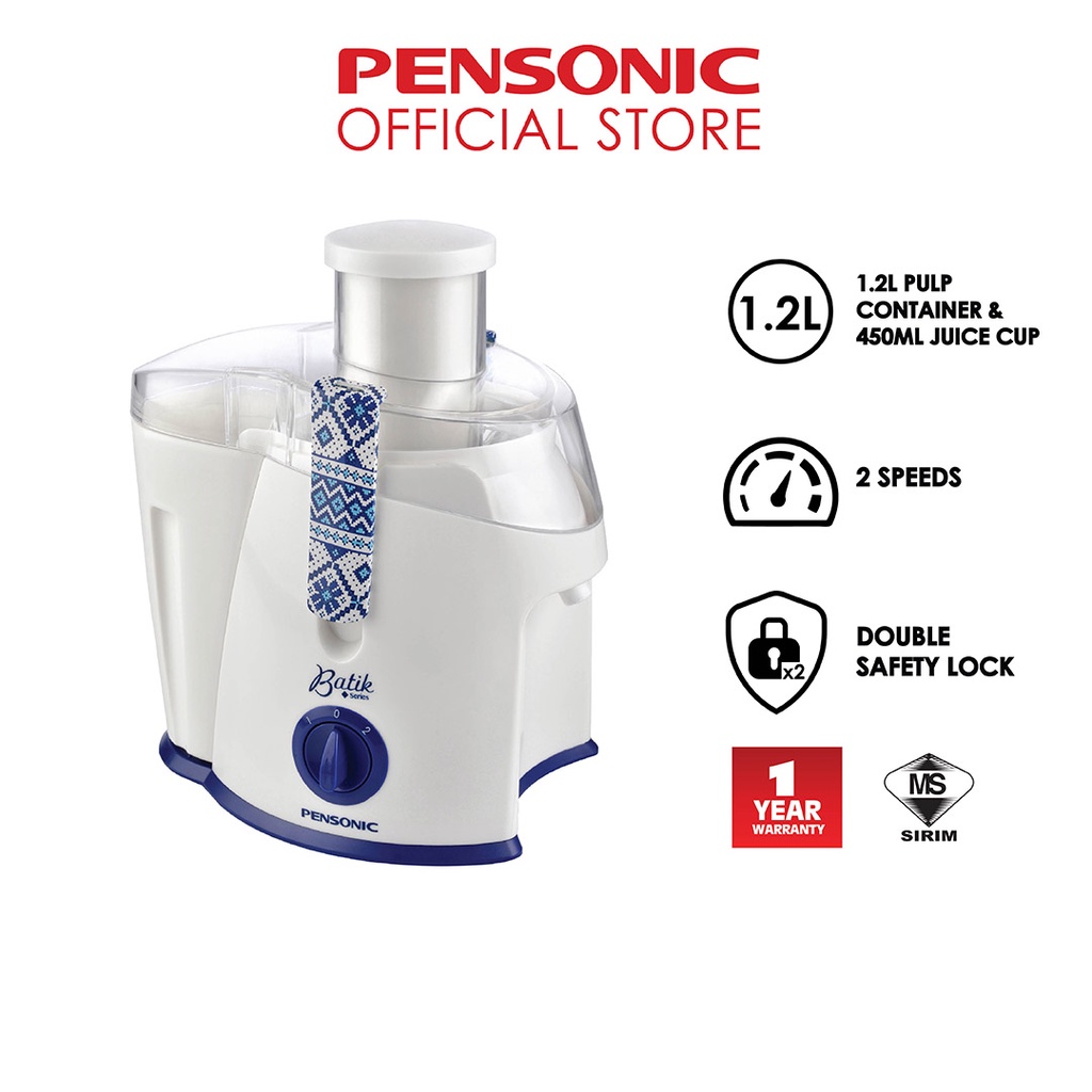 Pensonic Batik Series Juice Extractor Easy Clean PJ300B Shopee