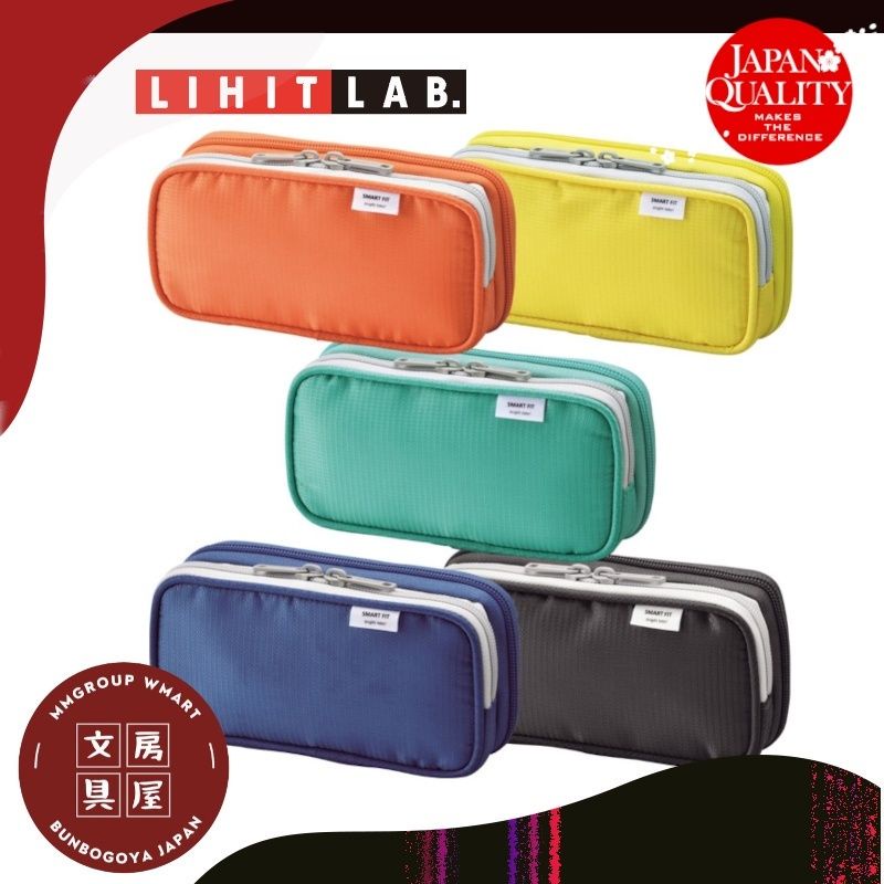 Lihit Lab Smart Fit Multi Compartment Zip Pencil Case Size L Shopee