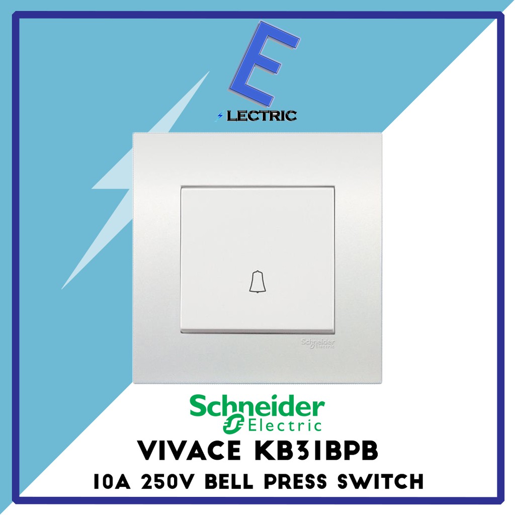 Schneider Vivace Kb31bpb 10a 250v 1 Gang Bell Press Switch With Bell Icon White Shopee Malaysia 6414