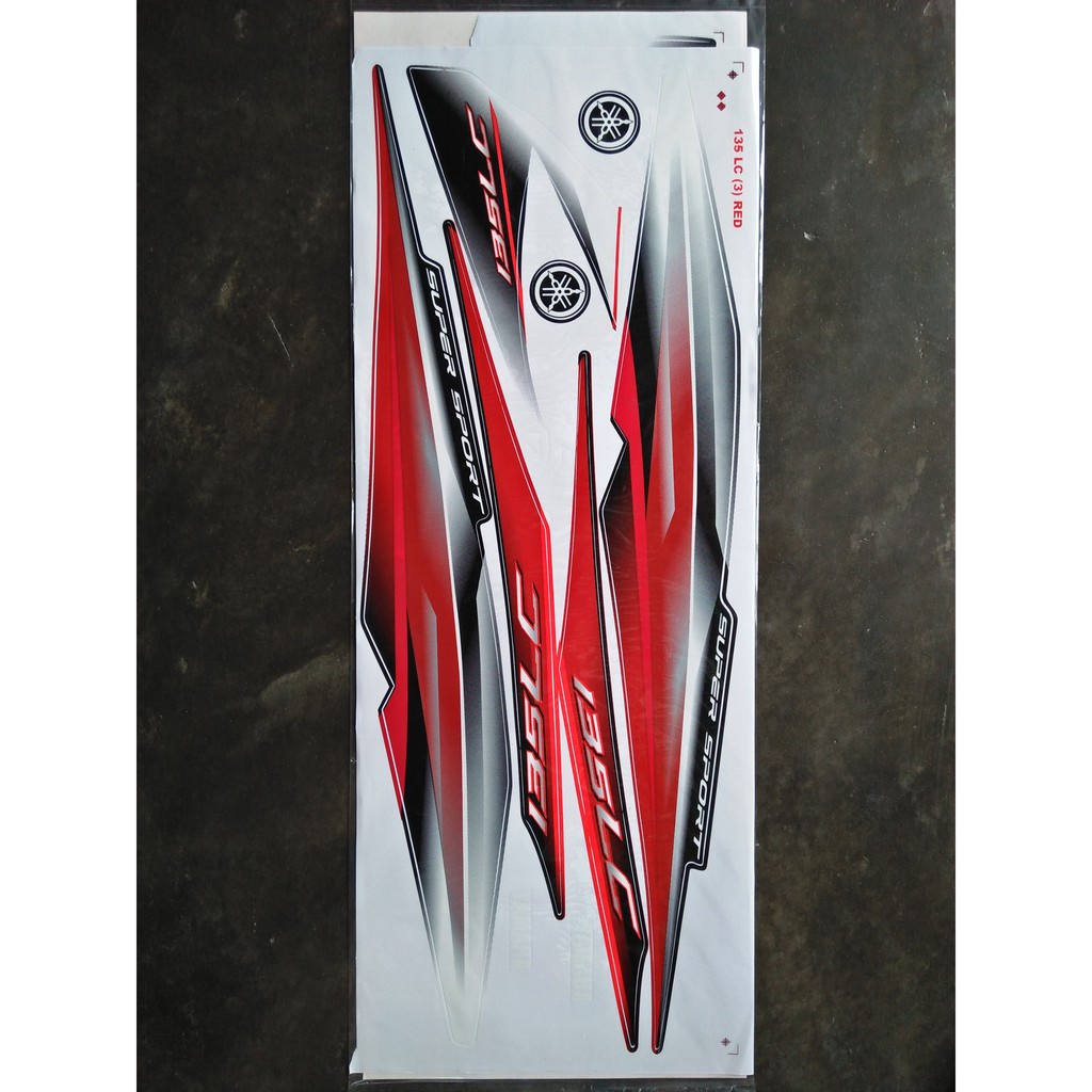 YAMAHA LC135 STICKER (3) 135LC LC LC135 V1 BODY COVER SET STIKER ...