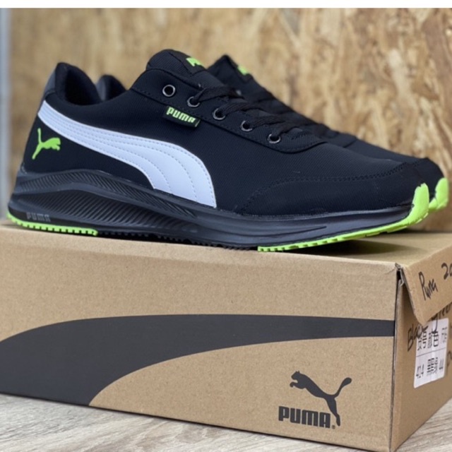 💥KASUT RUNNING💥PUMA ZOOM BLACK GREEN | Shopee Malaysia