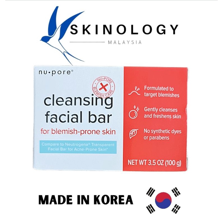 NuPore Cleansing Facial Bar for BlemishProne Skin (100 g) Shopee