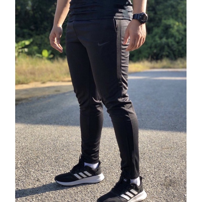 NIKE ACADEMY 2019 ALL BLACK TRACKSUIT SLIMFIT PANTS Shopee Malaysia