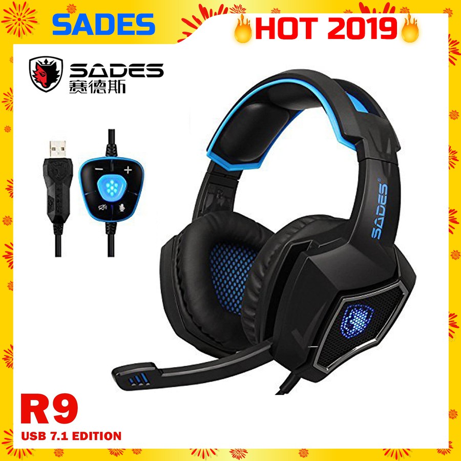 SADES Spirit Wolf R9 NP99 7.1 Surround Sound Stereo USB Gaming