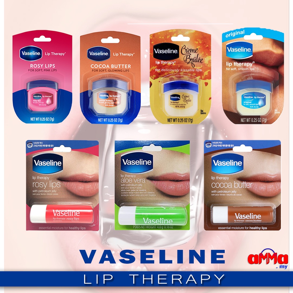Vaseline Lip Therapy Rosy Lips / Original / Cocoa Butter / Creme Brulee