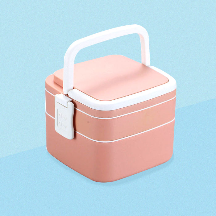 Bekas Bekal Makanan Sarapan Makan Petang 2 Tingkat Double Layer