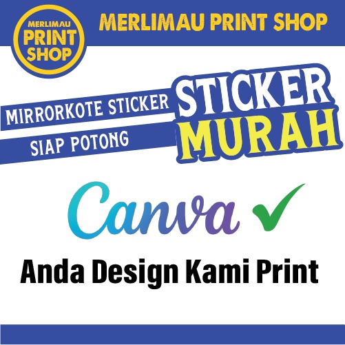 CANVA DESIGN STICKER LABEL PRODUK | 3CM/4CM/5CM/6CM | MIRRORKOTE ...