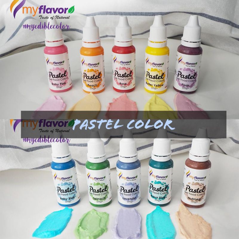 25GM MYFLAVOR PASTEL GEL FOOD COLOURING / NEON / MY FLAVOR Shopee
