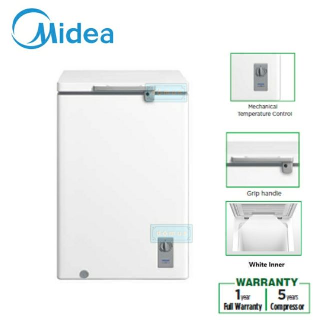 MIDEA Chest Freezer 99L WDRC151FZB01 Shopee Malaysia