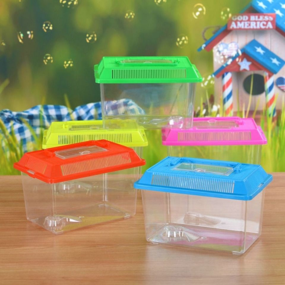 Large, Medium and Small Size Transparent Hand Pet Feeding Box Turtle