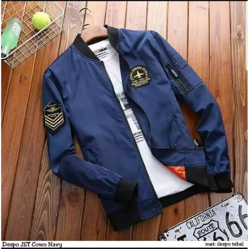 Navy army Black distro bomber Jacket Men army Jacket Shopee Malaysia