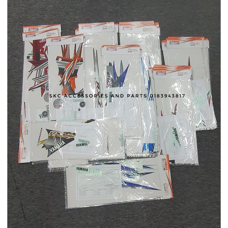 stiker stickers stripe coverset rxz catalyzer 100% original yamaha ...