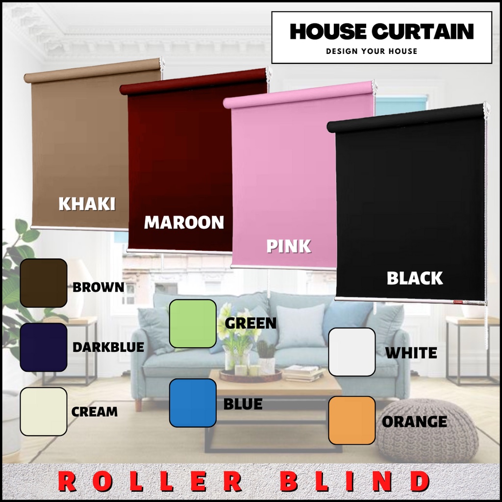 [READY STOCK]- 100%Blackout - Premium Roller Blind / Blackout Blind ...