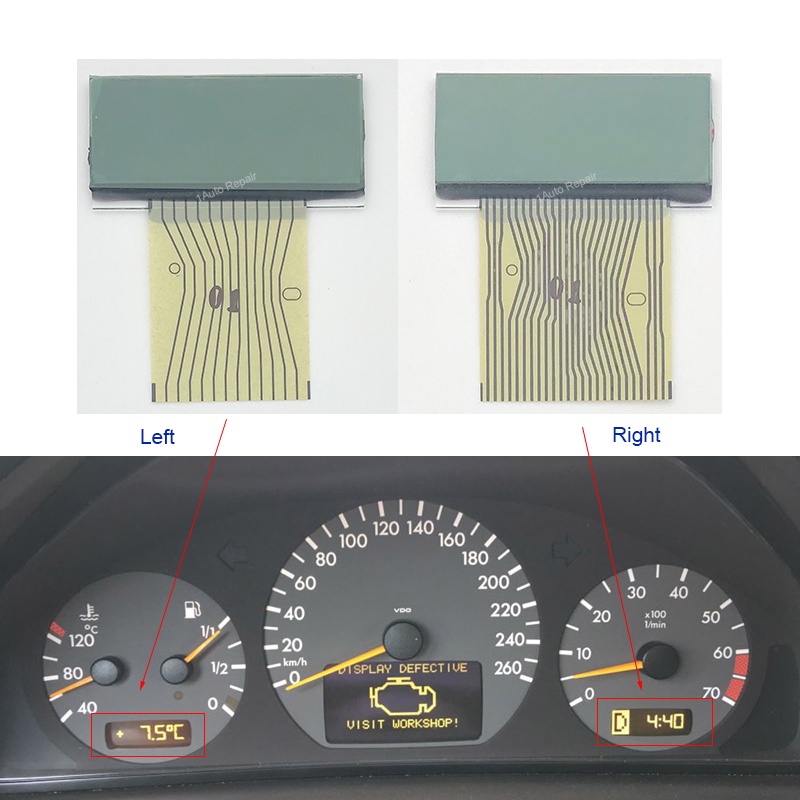 Dashboard LCD Screen Instrument Cluster Display for Mercedes Benz C