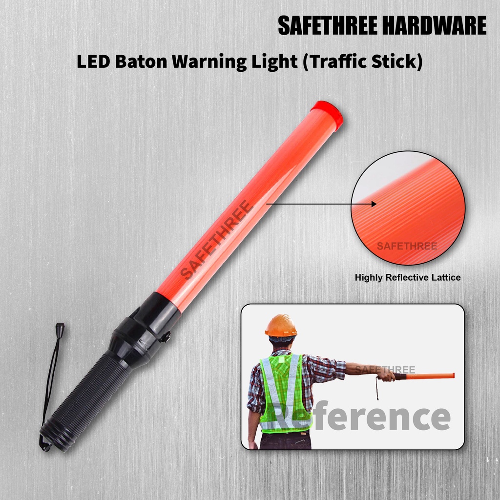 Outdoor Red Safety Baton Light Traffic / Safety Baton Stick / Emergency ...