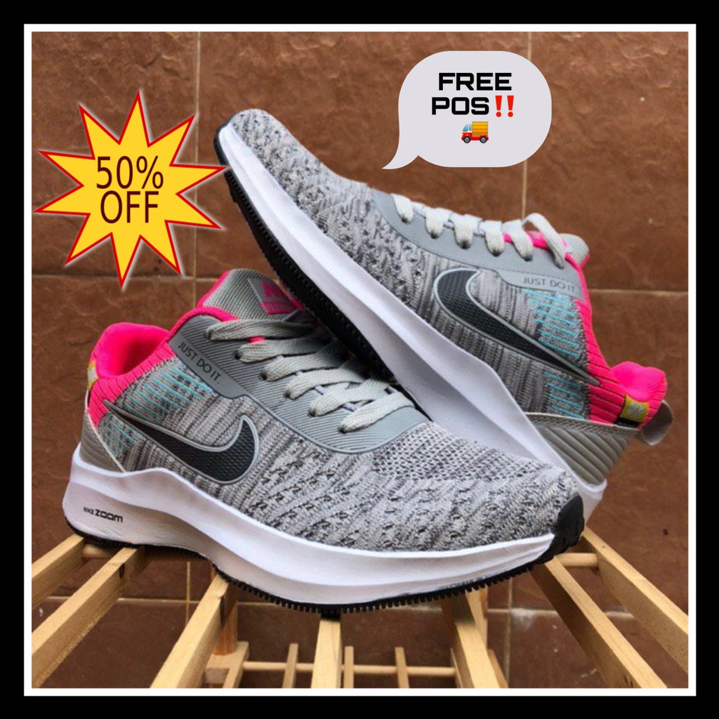 NIKE ZOOM FLYKNIT LUNAR 3 GREY PINK READY STOCK Shopee Malaysia