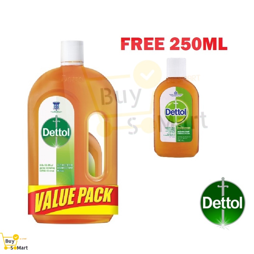 Dettol Antiseptic Brown Liquid 1l Free 250ml Shopee Malaysia