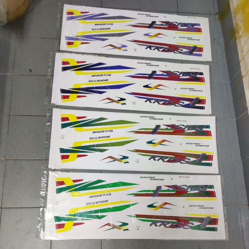 Stiker sticker body stripe cover set (5) modenas kriss 1 | Shopee Malaysia