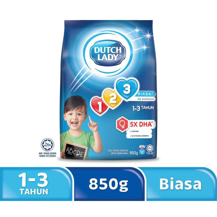 🔥READY STOCK🔥 Dutch lady milk powder 123 ( PLAIN/HONEY ) 850g | Shopee ...