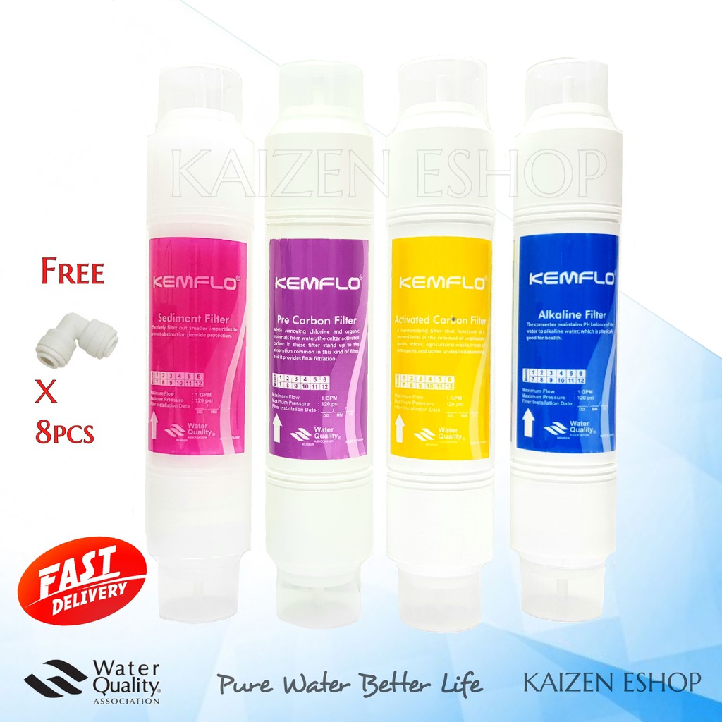 Kemflo 4pcs Cartridges Per Set for Water Dispenser (I Type) | Shopee ...