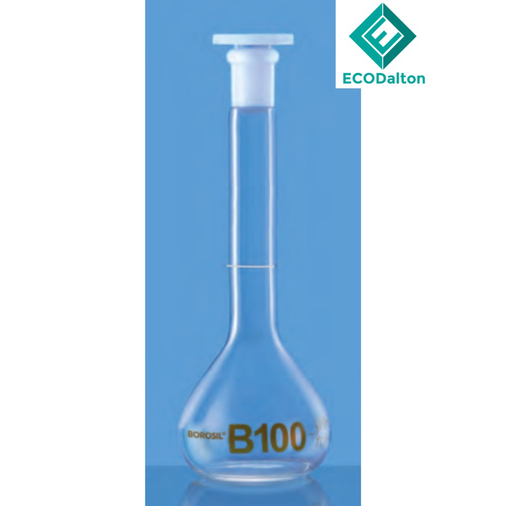 BOROSIL Volumetric Flasks, Class B, 1000 Ml, Plastic Stopper (PP ...