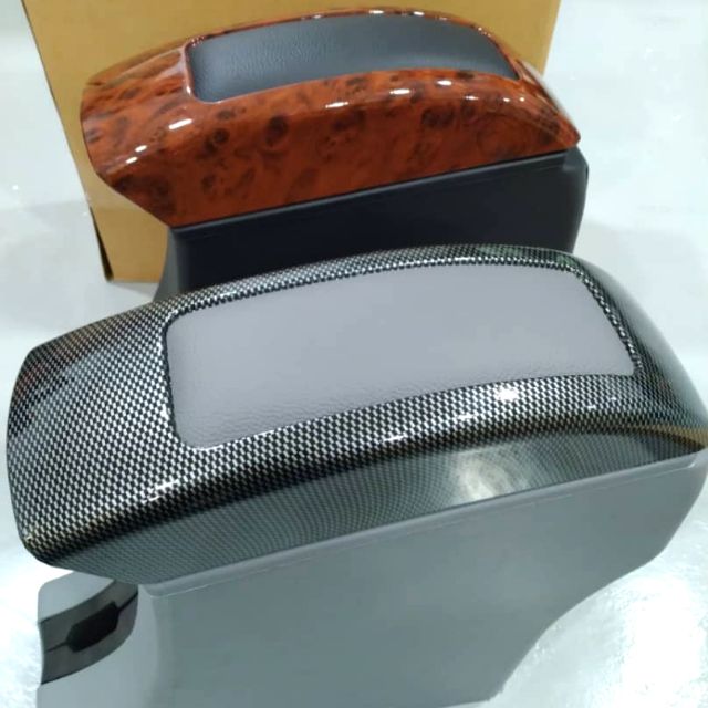 Arm Rest Myvi & Alza (Carbon & Wooden)Console Box | Shopee Malaysia