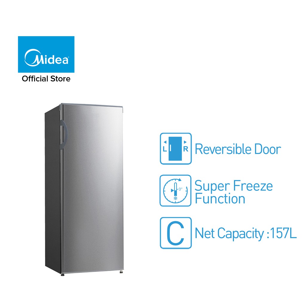 Midea MUF-208SD 188L Upright Freezer / Peti Sejuk Beku Berdiri | Shopee ...