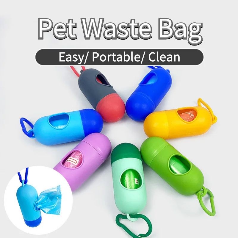 【Neighbor】Dog Poop Bags Cat Waste Litter Bags with Dispenser and Leash