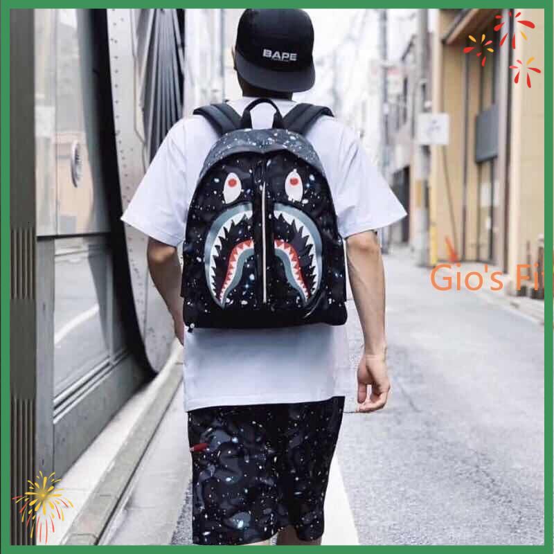 Bape Star Shark Backpack Shoulder Pack fashion