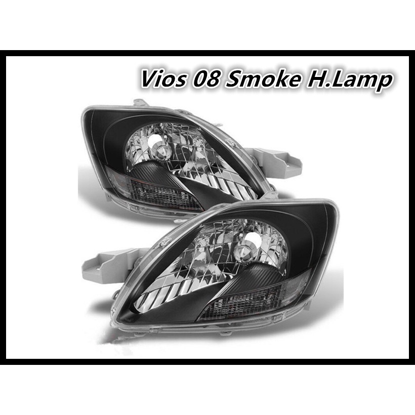 Toyota Vios 08 12 Ncp93 Smoke Head Lamp Set 2 pcs Shopee Malaysia