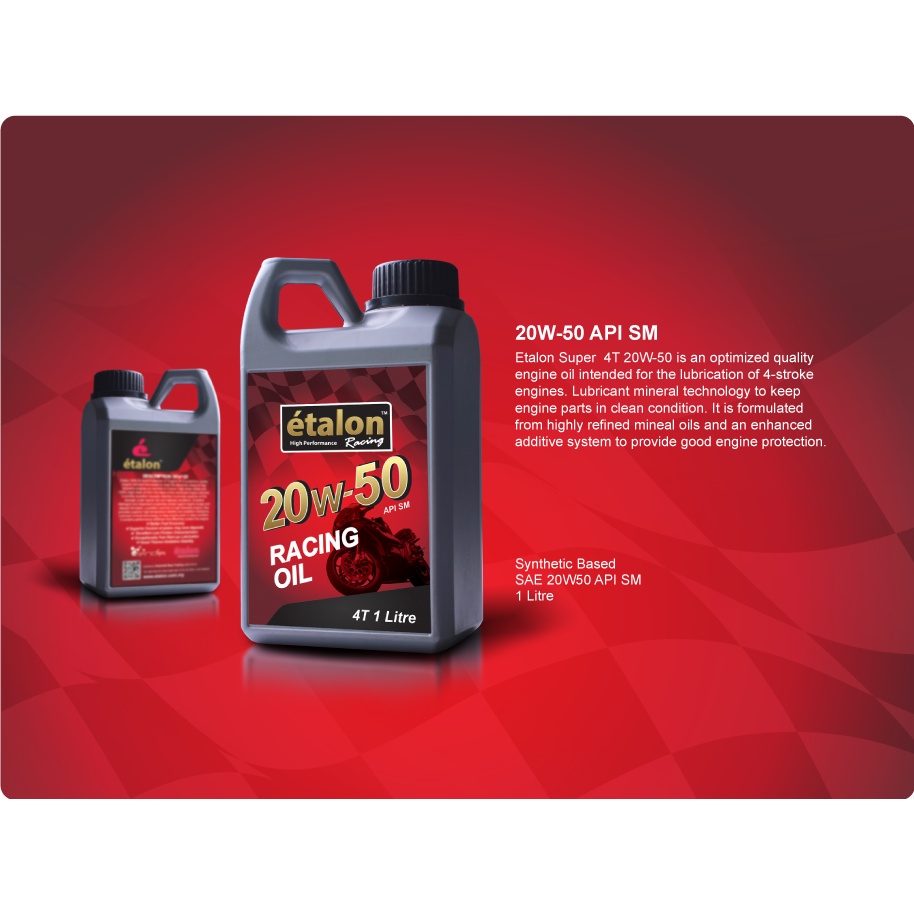 [100 ORIGINAL] ETALON Motor Engine Oil SAE 20W50 Synthetic Blend API