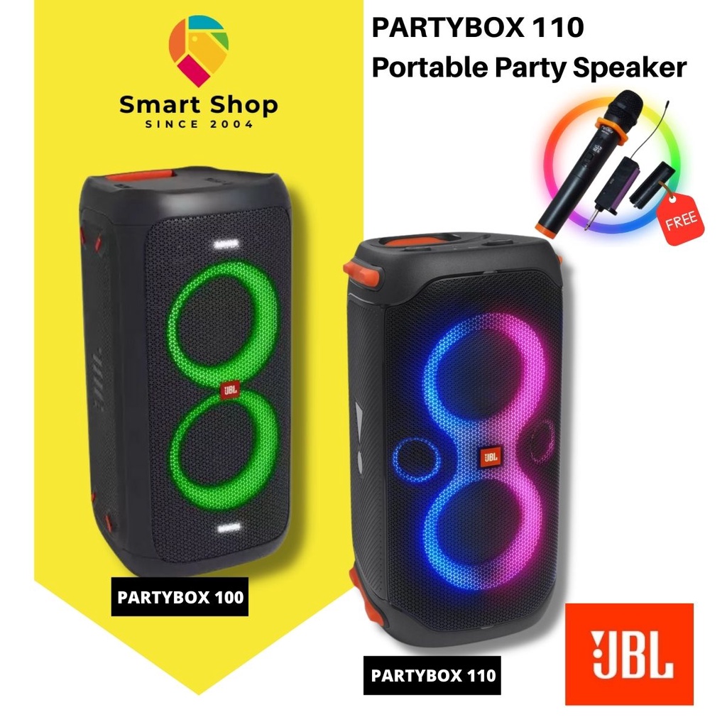 JBL Partybox 110 / Partybox 100 (Free Wireless Mic) Portable Wireless ...