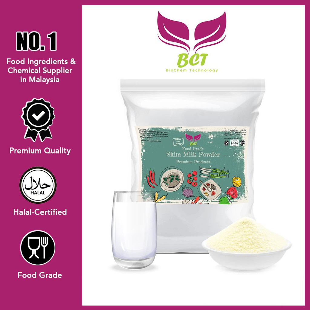 Skim Milk Powder / 脱脂奶粉 500G (Food Grade) - Additive Free/ Natural/ Low ...