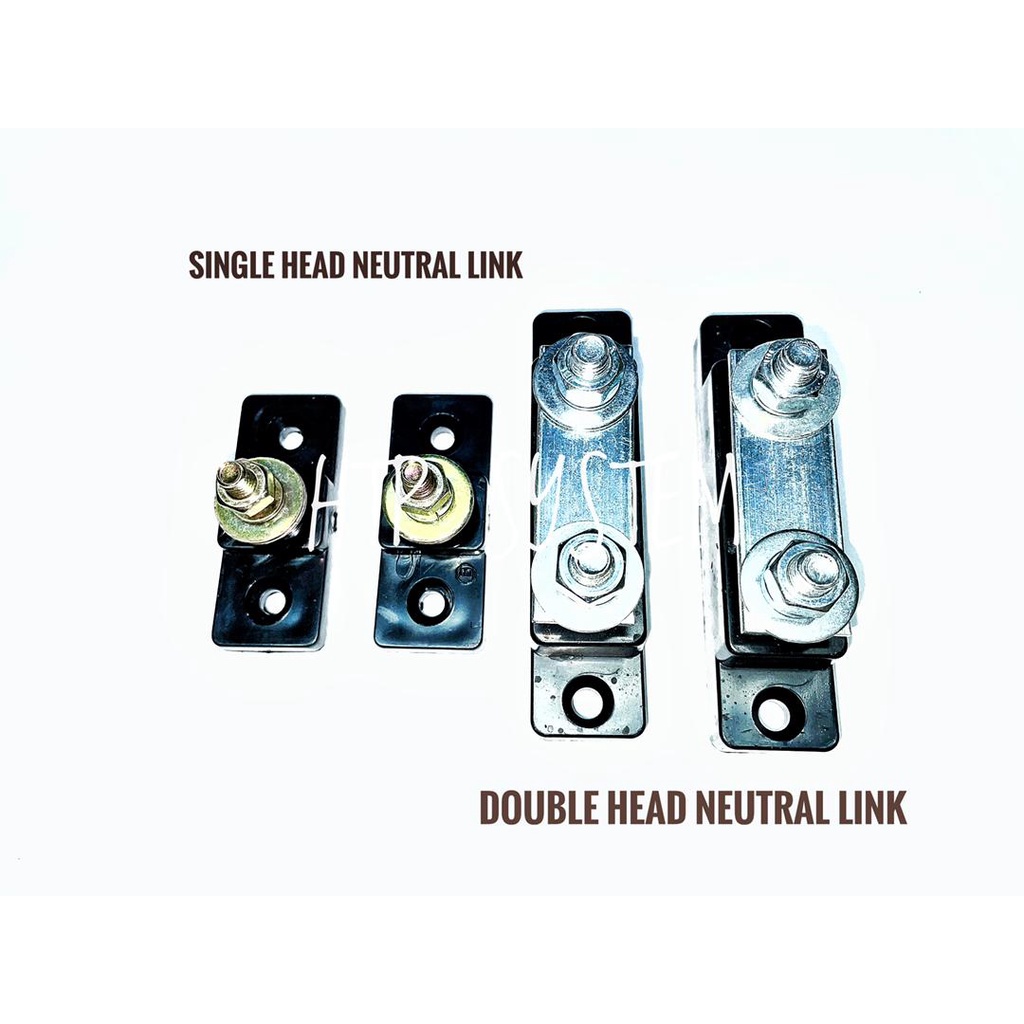 60A / 100A/ 150A NEUTRAL LINK CONNECTOR BAR (BLACK) C/W BUSBAR BOLT