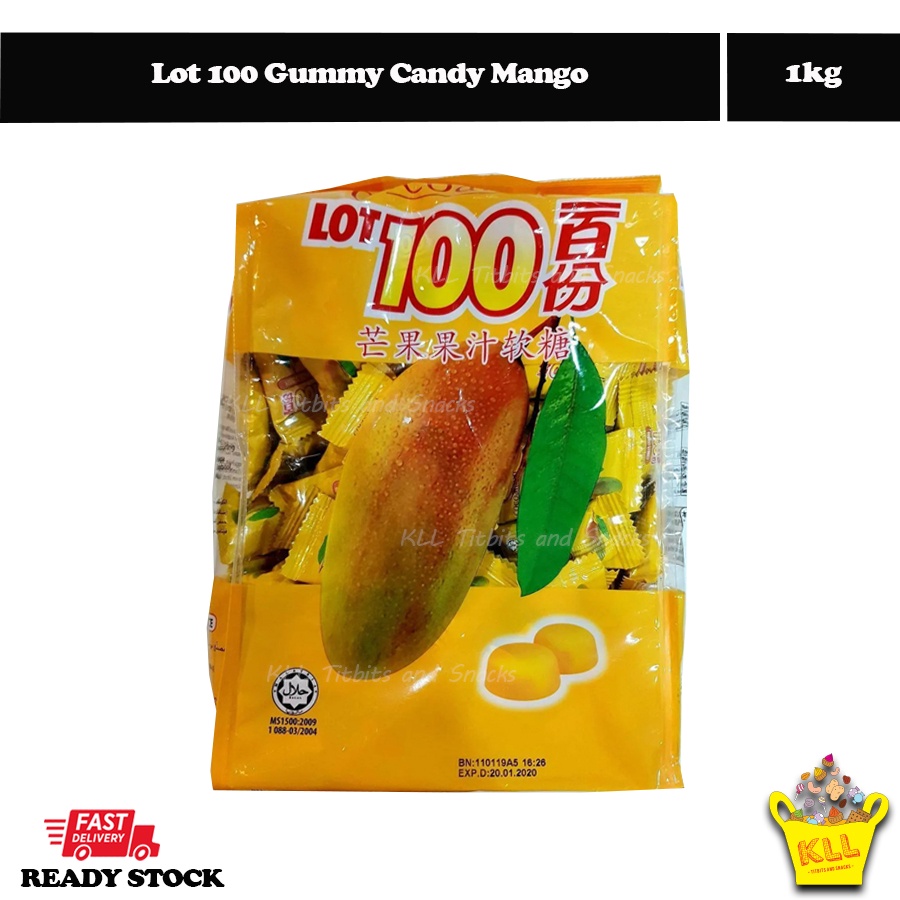 Lot 100 Gummy Candy Mango - 1kg | Shopee Malaysia